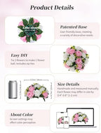 BLOSMON Flower Balls Wedding Centerpieces: 10 Pcs Pink White Fake Roses - Image 6
