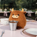 Tigeen 8 Pcs Mini Highland Cows Table Decor, 8 Inch Baby Shower Party Set - Image 2