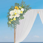 Yellow White Artificial Arch Flowers for Wedding Arch Decor - Image 7