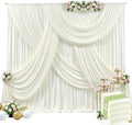 20ft x 15ft Ivory Wrinkle Free Backdrop Curtains for Wedding Party Backdrops Curtain Drapes Fabric Decorations Photo Back Drop Cloth for Baby Shower Photography Stage Reception by Tao-GePartyDecorations