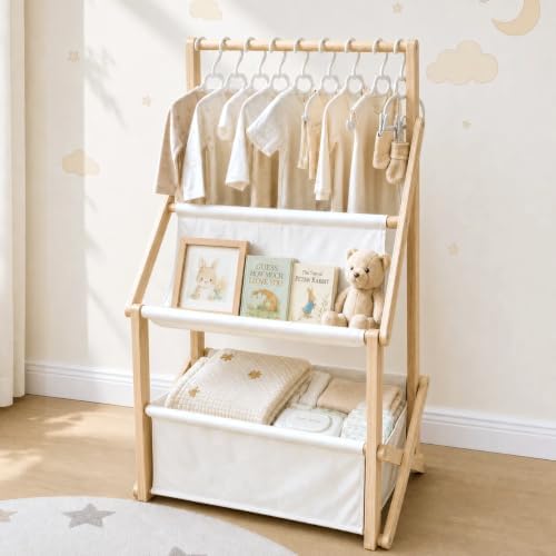 Wooden Baby Shower Crate Closet, Large Personalized Baby Gifts Basket by GiftAmaz