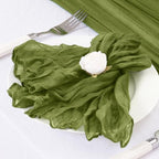 DeZerlor Olive Green Washable Cheesecloth Napkins Set of 50 for Party - Image 7