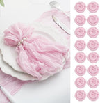100 Pack Light Pink Cloth Napkins 21x21 Inches Light Pink Cheesecloth Napkins Set of 100 Washable Dinner Table Napkins for Wedding Summer Bridal Baby Shower Rustic Boho Cotton Gauze Party Table Decor by FoliafeelHome