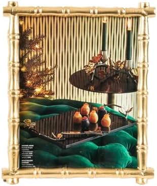 Jaye’s Studio Gracie Chloe 4x6 Picture Frame Gold Bamboo Frame, Handpainted Lacquer Finish, Glass Picture Frames, Metal Photo Frame Vertical Horizontal, Photo Frames Tabletop For Home, Bedroom, Office by JayesStudio
