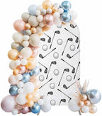 Golf Balls Arch Backdrop Cover 6.6 FT, Retro Sports Style Golf Poles Minimalist Modern Wedding Arch Cover Stretchy Backdrop Stands Covers for Birthday Party Ceremony Banquet Decor - Image 2