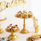3 Pcs Metal Cake Stand Set 8/10/12 inch Gold Dessert Table Display - Image 5