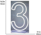 LED Neon Signs Number 3 Birthdays Decor Neon Lights Party USB Plus Battery Case Light up your baby's birthday with our Neon Number Three Sign (Number 3) - Image 5