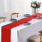 SiinvdaBZX 24 Pcs Red Satin Table Runner 12 x 108 inches Long - Image 2