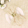 Cupuamon 50 Pack Cheesecloth Napkins 20x20 Inch Dinner Table Napkins Boho Washable Rustic Gauze Napkins Bulk for Wedding Bridal Baby Shower Party Decor (Ivory) by Cupuamon
