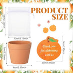 Ctosree 50 Sets Cutie Baby Shower Party Favors for Guests A Little Cutie Is on The Way Seed Packets Include Self Adhesive Seed Packets Flowerpot Thank You Tags Organza Bags for Orange Baby Shower - Image 2