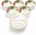 Personalized Candle Wedding Favors – Scented Custom Soy Wax Thank You Gifts with Dried Flowers – Custom Names & Date – Elegant Tin Gift (10-20-30-40-50-100 Bulk Options) by Unknown