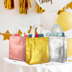BLEWINDZ 100 Medium Reusable Gift Bags with Handles - Ideal Party Favors & Shopping Bags (10 Colors) - Image 3