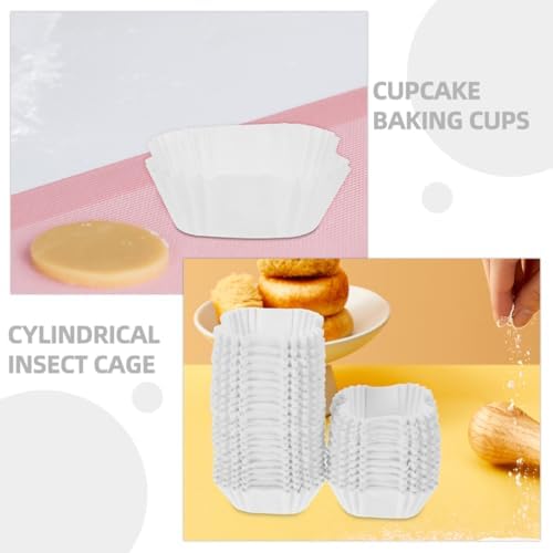 Square Paper Baking Cups 2000pcs Oil Proof White Paper Muffin Liners - Image 5