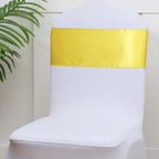 Satin Gold Chair Sashes 50 Pack, Light Gold Chairs Ribbons Ties 7x108 Inch for Party Wedding Birthday Christmas Decoration - Image 6