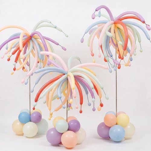 160 Pcs Macaron Balloon Column Stand Kit, 3 Sets Balloon Tower Displays for Birthday, Wedding, Graduation, Bachelor Party Celebration Decorations Supplies by Unknown