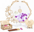 Wedding Guest Book Alternative, Personalized Hexagon Drop Box with Hearts by Unknown