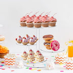 CECOLIC Acrylic Tiered Cake and Cupcake Stand, 4 Tier Dessert Pastry Display Tower Stand for Wedding, Birthday Bar, Graduation, Baby Shower, Afternoon Tea Party Décor - Image 5