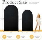 7.2ft 6ft Black Arch Backdrop Cover Set of 2-Wedding Arch Cover - Image 2