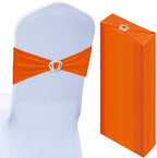 VitalCozy 50 Pcs Stretch Chair Sashes with Crown, Orange by VitalCozy