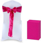 MDS® Pack of 50 Satin Chair Sashes for Wedding & Events – Magenta by MDS