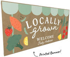 Big Dot of Happiness Personalized Locally Grown Kraft Paper Banner, Farmers Market Baby Shower Party Banner, Custom Name Printed Brown Paper Party Sign Decoration – 1 Count - Image 5