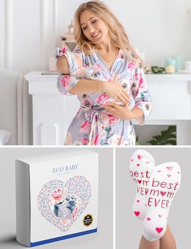Mommy and Me Robe and Swaddle Set | Maternity Robe Matching Baby Girl, Boy - Image 6