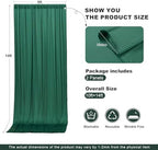 10ft x 14ft Hunter Green Backdrop Curtains for Wedding Parties, 2 Panels Wrinkle Free Polyester Fabric Drapes for Reception, Photography Background, Baby Shower & Stage Decor (5ft x 14ft Each) - Image 6