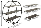 Efavormart 21" Matte Black Metal Tiered Cupcake Stand, 3 Tier Dessert Cupcake Holder Display Stand - Image 3