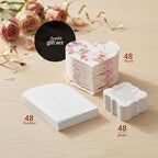 48 Favor Set, Pink Heart Gift Wrap Tags with Wildflower Seeds - Image 3