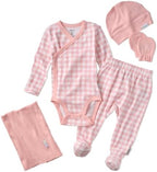 Butterblu Check Me Out 6-Piece Baby Layette Gift Set 100% Organic Cotton by Butterblu