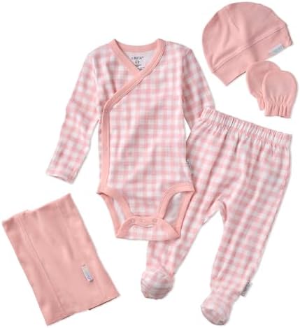 Butterblu Check Me Out 6-Piece Baby Layette Gift Set 100% Organic Cotton by Butterblu