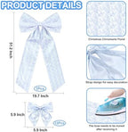 Suncalla 13 Pcs Extra Large Blue Ribbon Bows for Wreath Front Door Decor - Image 2