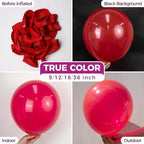 Bezente Red Balloons Latex Party Balloons - 100 Pack 12 inch Round Helium Red Balloons and Electric Balloon Pump Multiple - Image 2