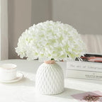 65Pcs White Hydrangea Artificial Flowers Bulk for Home Decor - Image 6