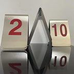 Large Stackable Tent Style Metal Place Cards. - Image 2