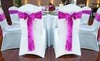 MDS® Pack of 300 Satin Chair Sashes for Wedding & Events – Magenta Violet - Image 2