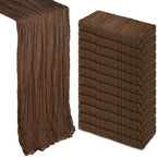 12 Pack 35 x 120 Inch Brown Table Runner Cheesecloth 10Ft by Heneger
