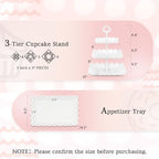 NWK Pack of 11 Cake Stand Set of Cupcake Stand, Tray & Cake Pop Stands - Image 3
