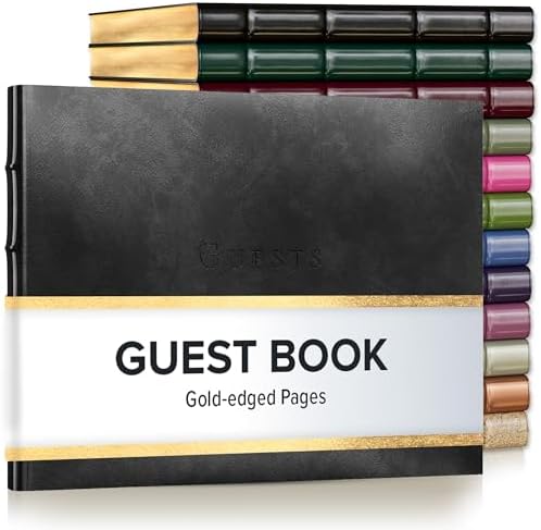 Gallery Leather Guest Book - Great for Wedding, Reception, Baby and Bridal by GalleryLeather