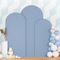 Dusty Blue Wedding Arch Cover Set of 3 Spandex Fitted Arch Stand Covers 5ft 6ft 7ft Balloon Arched Cover Stretchy Backdrop Chiara Arch Backdrop Covers for Baby Shower Wedding Ceremony Party Events by PATYDEST