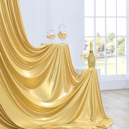 20×10 ft Casino Sequin Backdrop Curtain-Gold and Black Backdrop Drapes - Image 6
