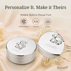 Teddy Bear Silver Plated First Curl & Tooth Keepsake Box - Image 3