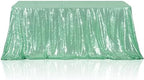 Poise3EHome Mint Green Sequin Tablecloth 90×156 Inch Rectangle Sparkly Fabric Table Cloth for Birthday Wedding Party Holiday Baby Shower Decoration by Poise3EHome