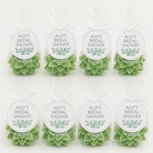 Boho Garden Personalized Succulent Soap 10 Party Favors for a Bohemian Bridal Shower, Wedding Party, Baby Shower or Birthday with Tags Baby in Bloom - Image 3