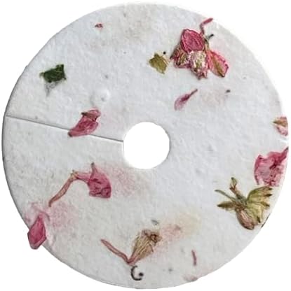 Of The Earth Handmade Paper - Wildflower Seed Paper Wine Glass Tag - 3" Diameter - Set of 36 - Choose Your Paper (52s Pink Petal & Chard) by OfTheEarth