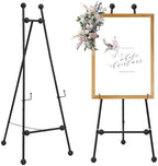 Heavy Duty Large Easel Stand for Mirror Display Wedding Sign(Black 47'') by HAOVON