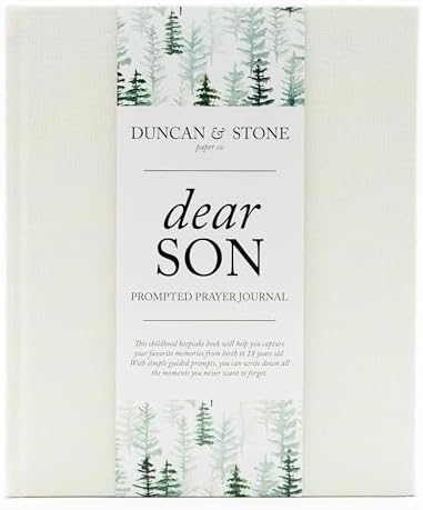 Duncan & Stone Dear Son Boy Mom Baby Memory Book Journal, Cream, 230pg by DuncanStonePaperCo