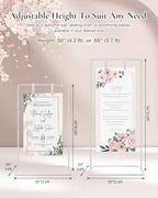 Wedding Welcome Sign Stand, Welcome to our Wedding Sign Holder, Elegan White Easel Stand for Sign Poster With 39 Premium Templates & Leather Sign Hanging Straps,Easel Sign Stand for Wedding Decor - Image 2
