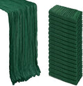 16 Pack 23 x 120 Inch Emerald Green Table Runner 10Ft Cheesecloth by Heneger