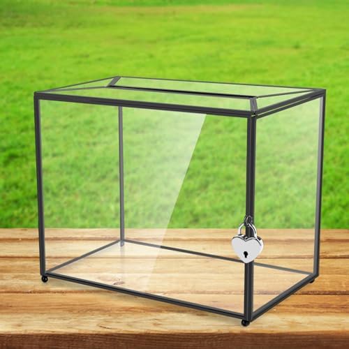 Transparent Acrylic Wedding Card Box with Lock, Slot Envelope Holder for Wedding Reception Bridal Shower Birthday Baby Shower Election Votes Graduation Parties Honeymoon Fund Memory Box - Image 4